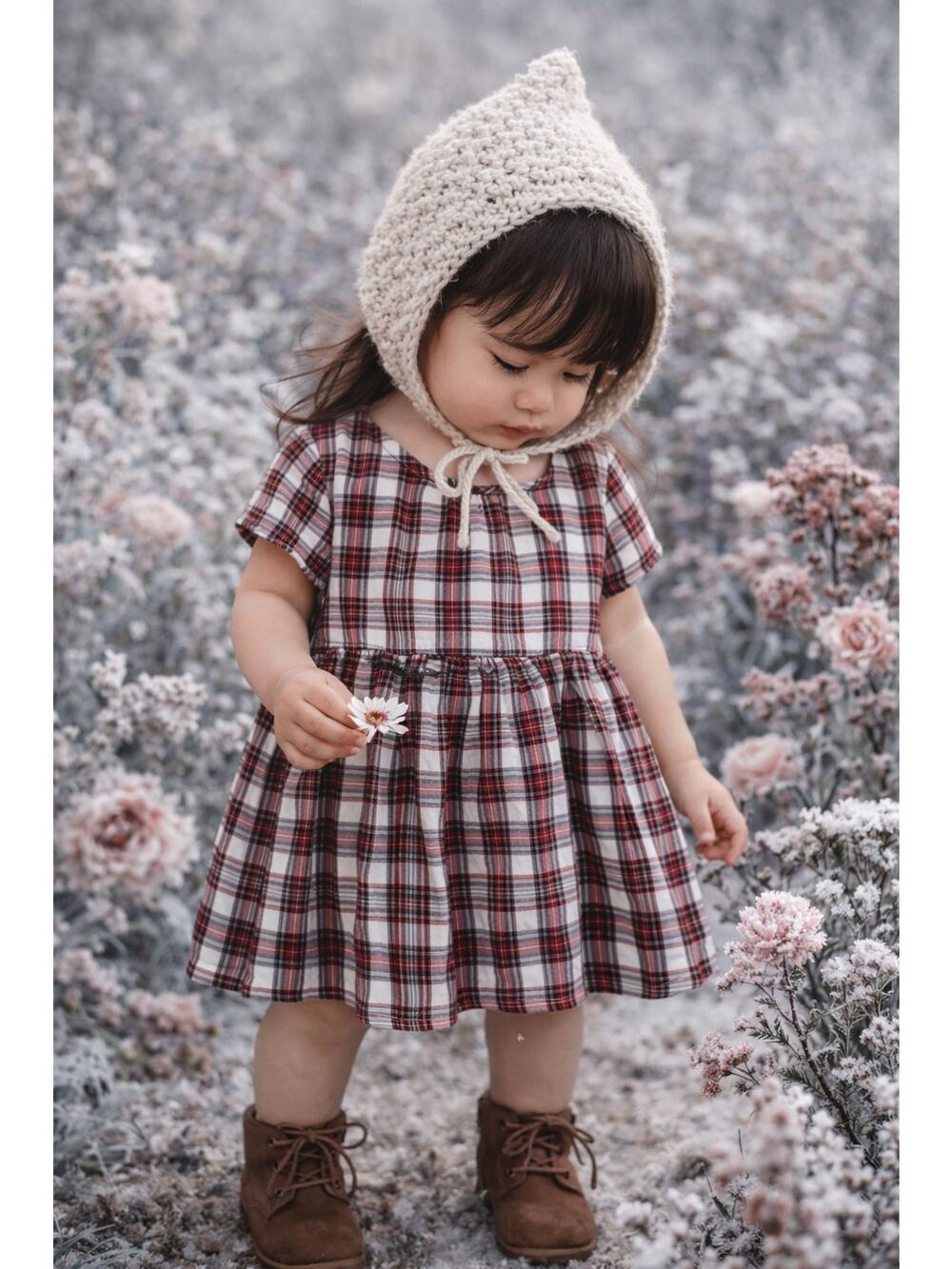 New Little Darling Baby Gap Holiday Plaid Full Swing Babydoll Dress 12-18mths